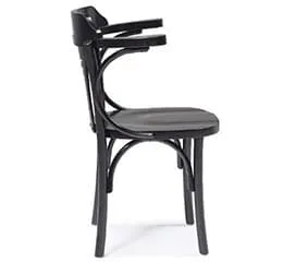 Cadeira Nevoy com Braço e Assento de Madeira