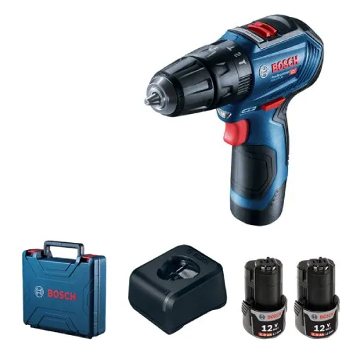 Parafusadeira e Furadeira de Impacto à Bateria 12 V Motor Brushless GSB 12V-30 