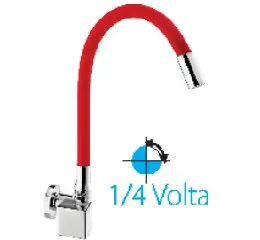 Torneira Cozinha Mesa Bica Móvel Emborrachada - Linha Elite