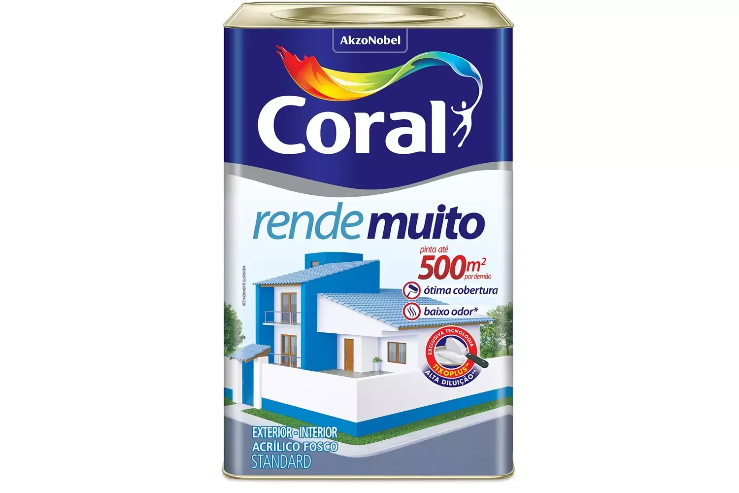 Tinta Acrílica Fosca Rende Muito Marfim 18L Coral