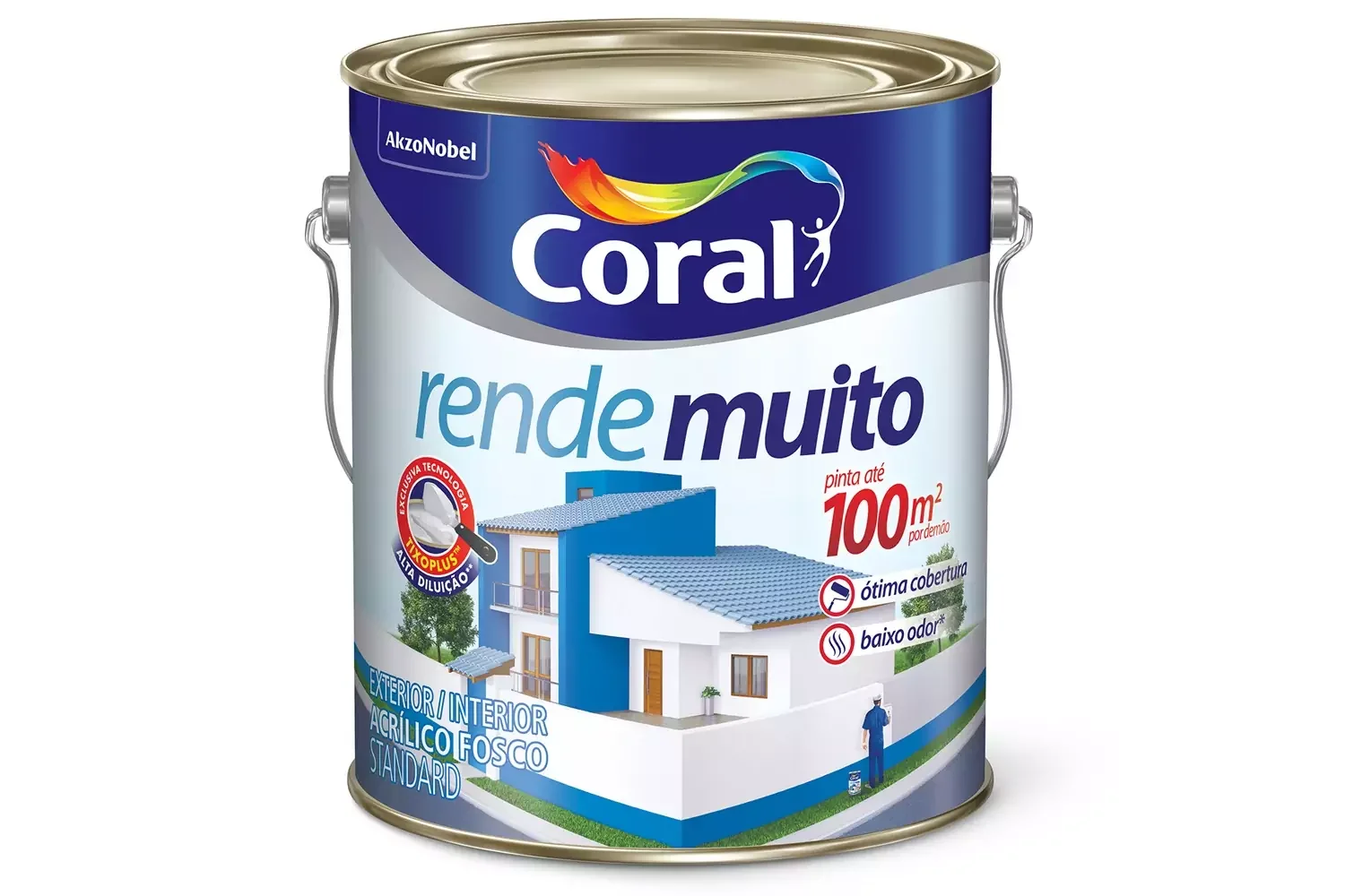 Tinta Acrílica Rende Muito Verde Angra 3,6 L Coral