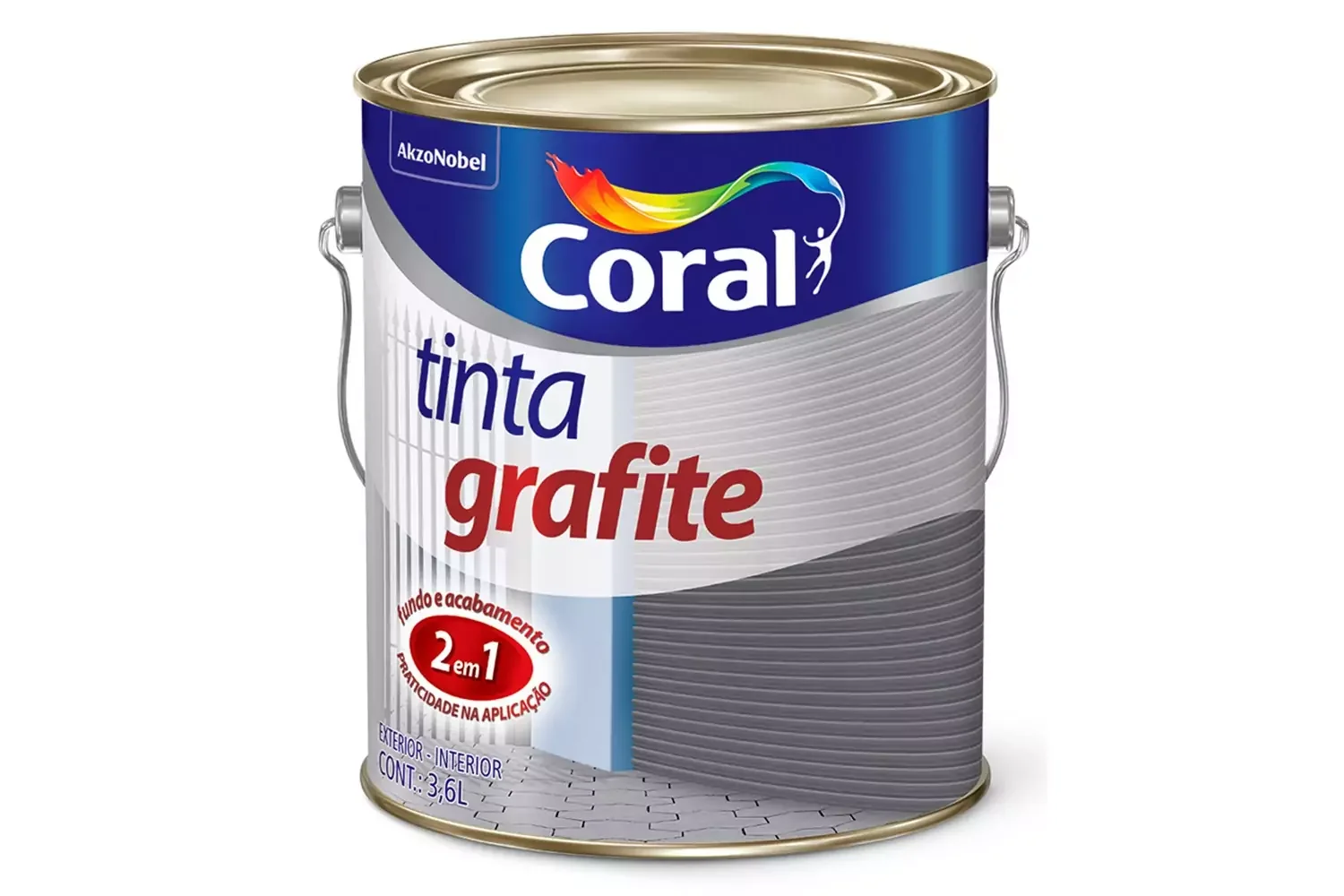 Tinta Esmalte Fosca Grafite Claro 3,6 L Coral