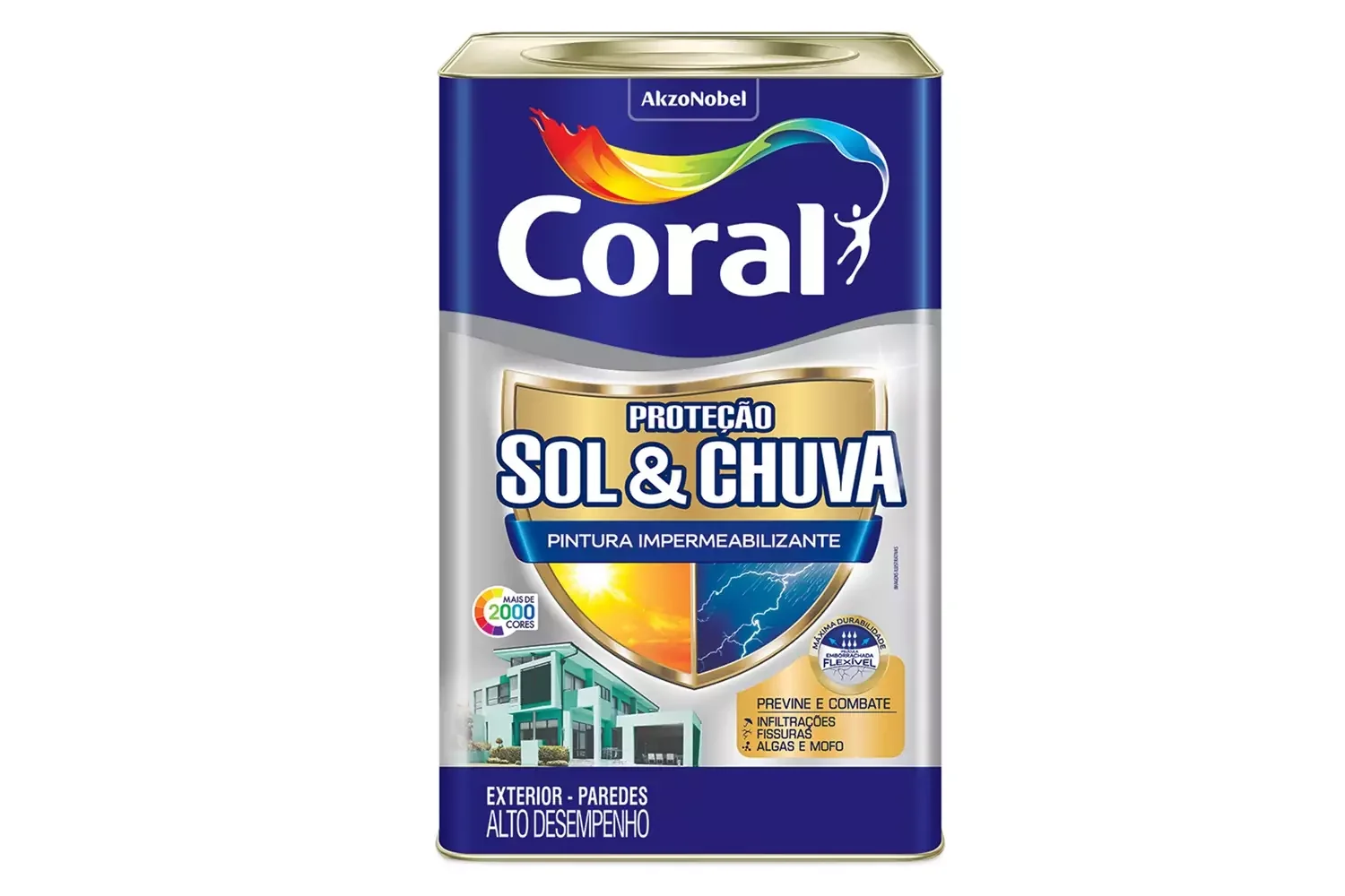 Tinta Acrílica Proteção Sol e Chuva Branca 18 L Coral