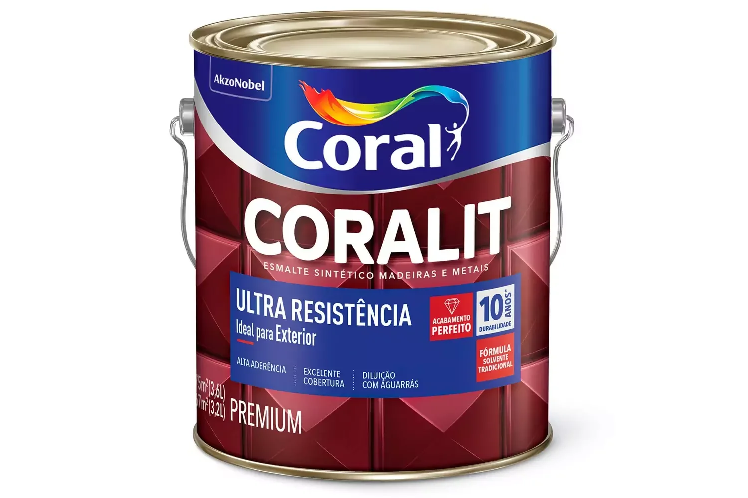 Tinta Esmalte Coralit Acetinada Branca 3,6 L Coral