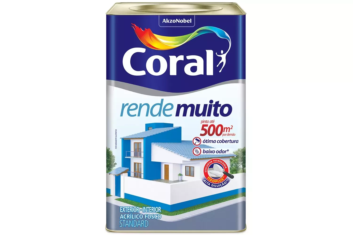 Tinta Acrílica Fosca Rende Muito Azul Sereno 18 L Coral