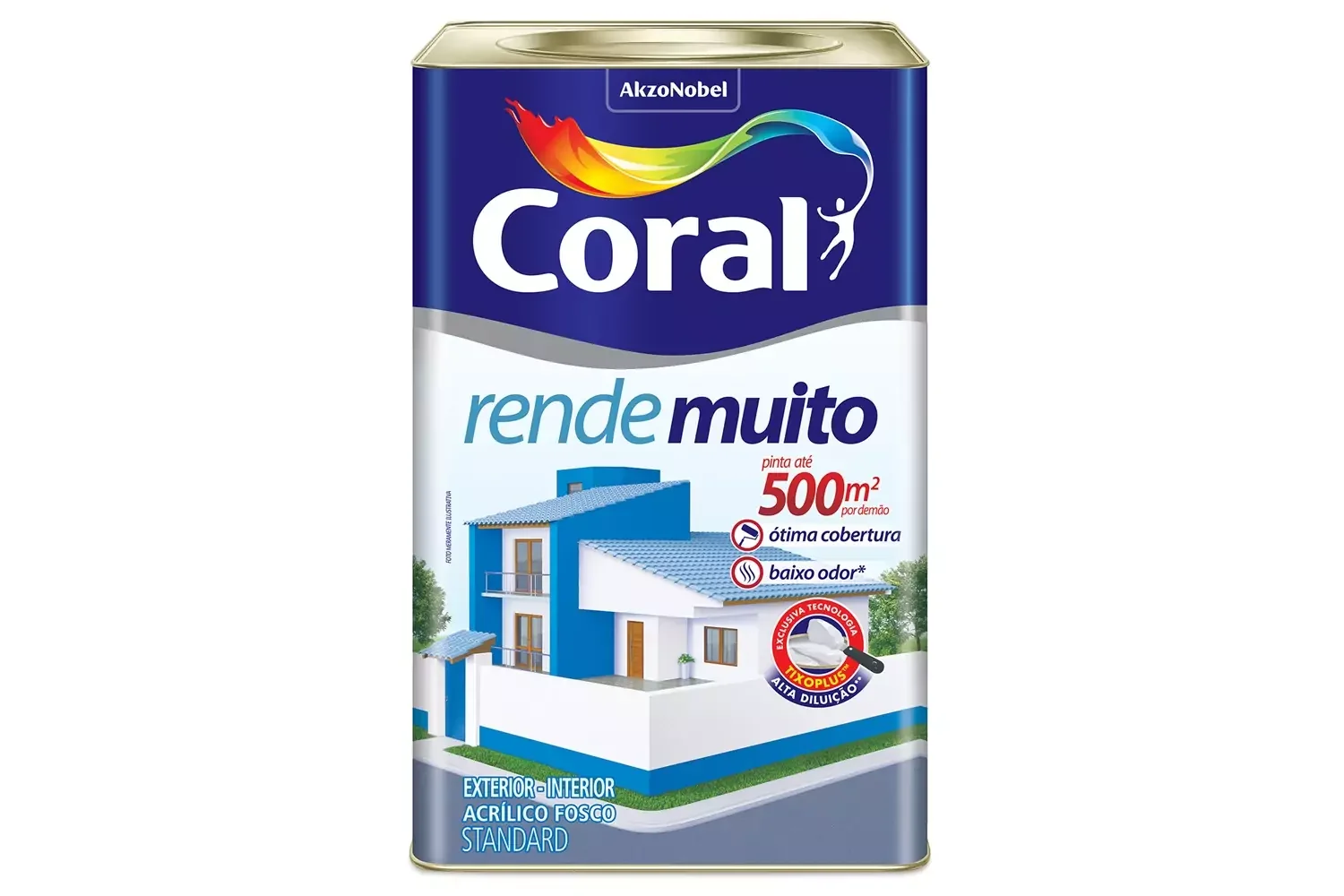 Tinta Acrílica Fosca Rende Muito Branco Neve 18 L Coral