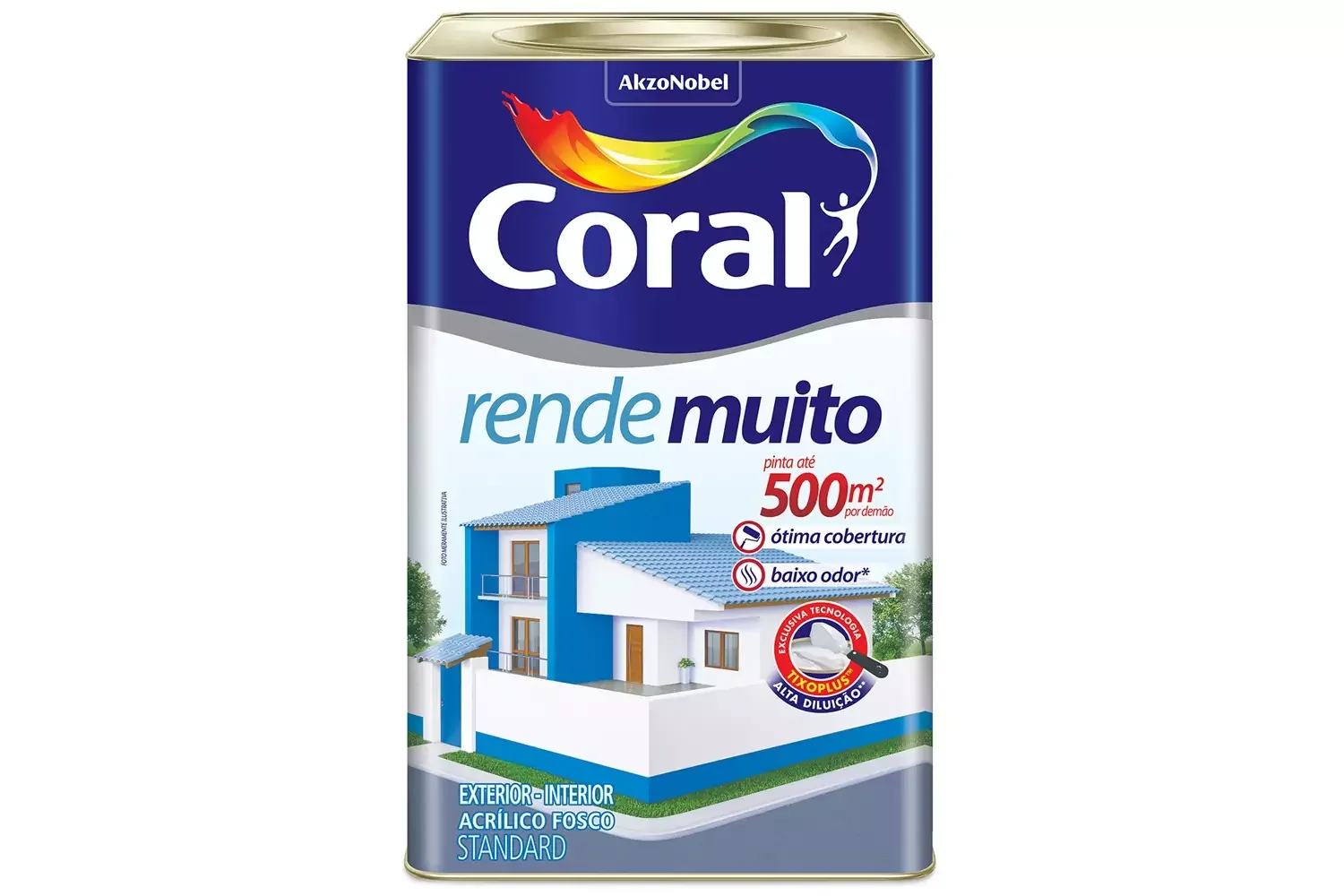 Tinta Acrílica Fosca Rende Muito Concreto 18 L Coral