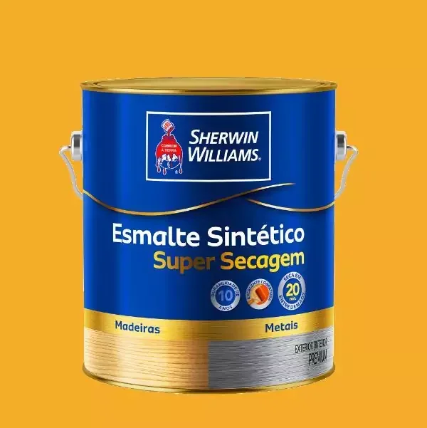 Esmalte Base Solvente Super Secagem Brilhante Amarelo Ouro 3,6 L Sherwin-Williams