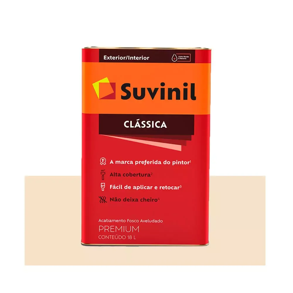 Tinta Suvinil Clássica Premium Maxx PVA Pérola 18 L Suvinil