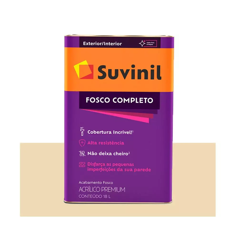 Tinta Suvinil Látex Acrílica Fosca Completa Marfim 18 L Suvinil