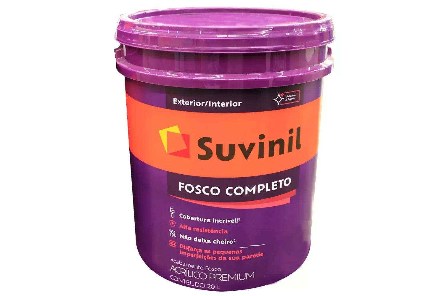 Tinta Acrílica Fosca Completa Premium Branco Neve 20 L Suvinil