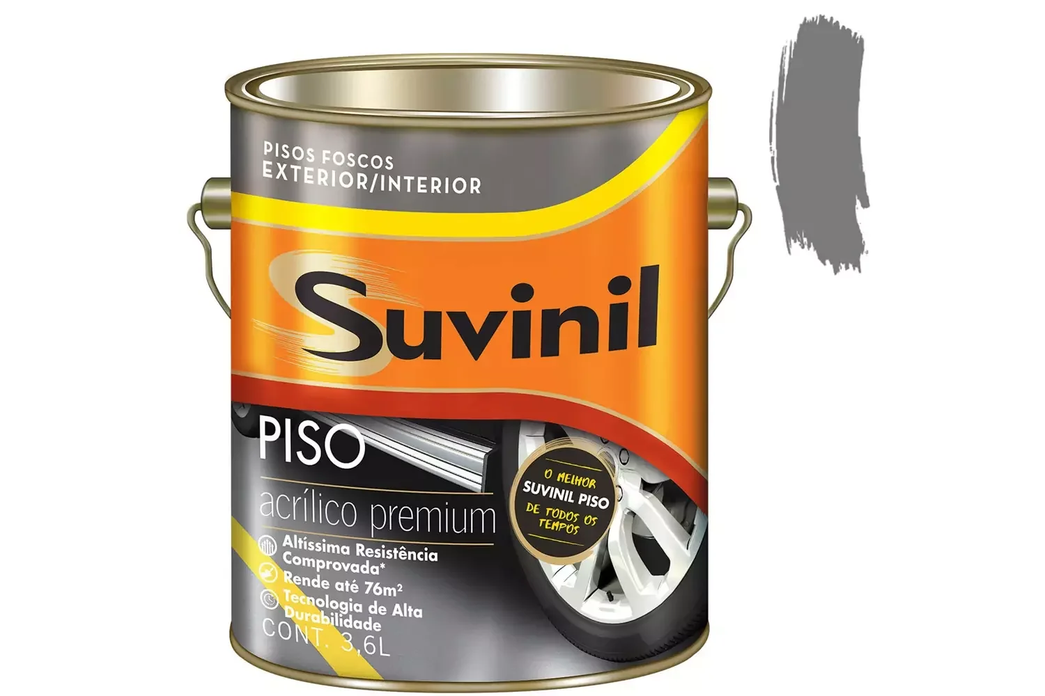 Tinta Acrílica para Piso Cinza 3,6 L Suvinil