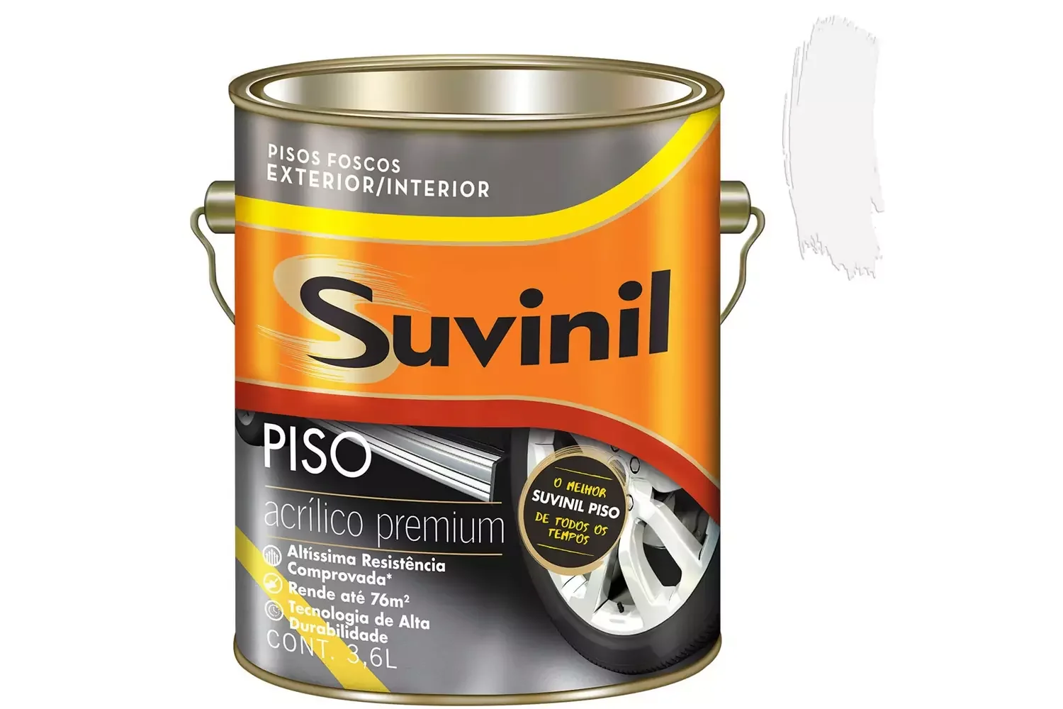 Tinta Acrílica Premium Fosca para Piso Branco 3,6 L Suvinil