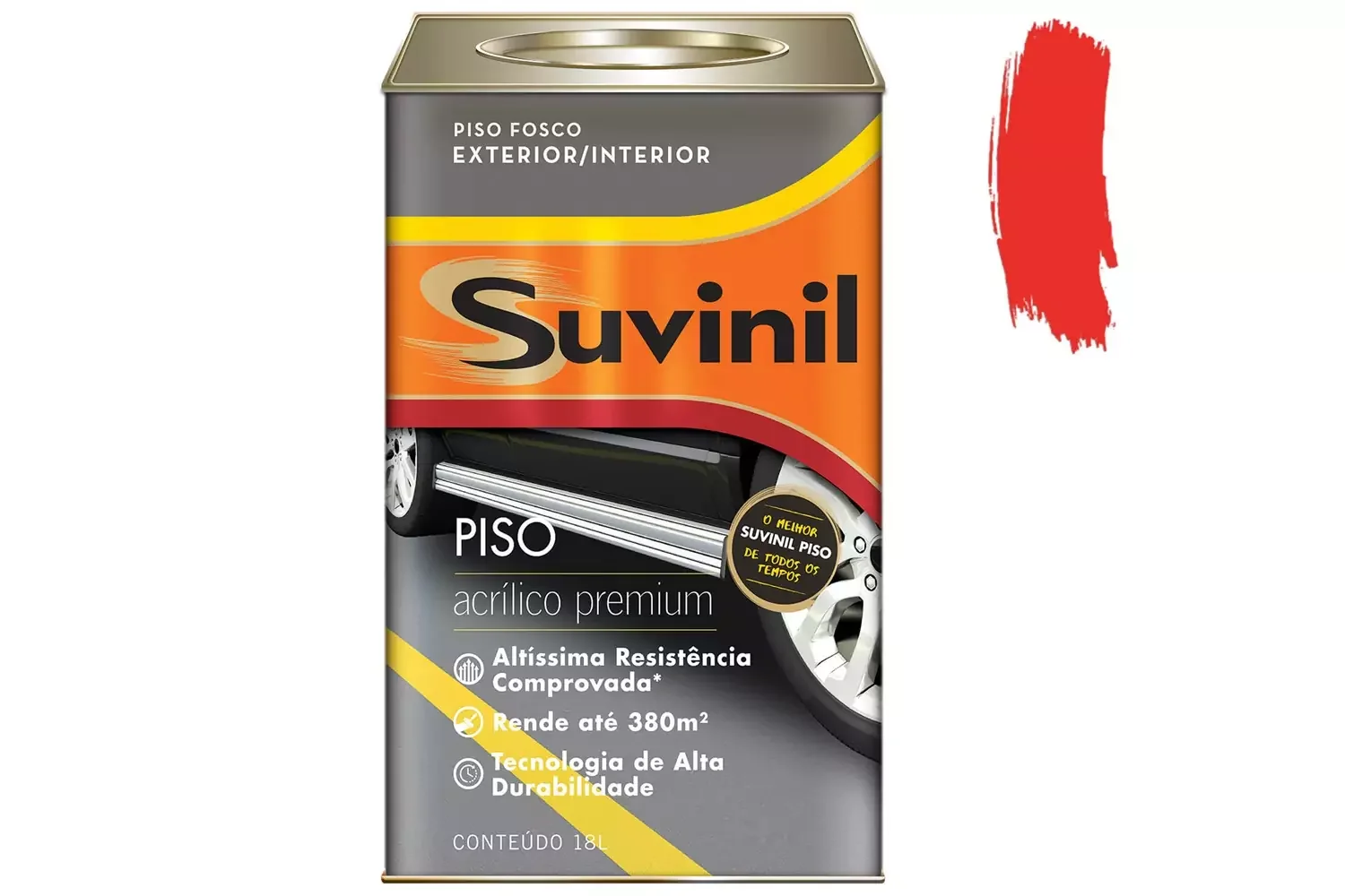 Tinta Acrílica Premium Fosca para Piso Vermelho 18 L Suvinil