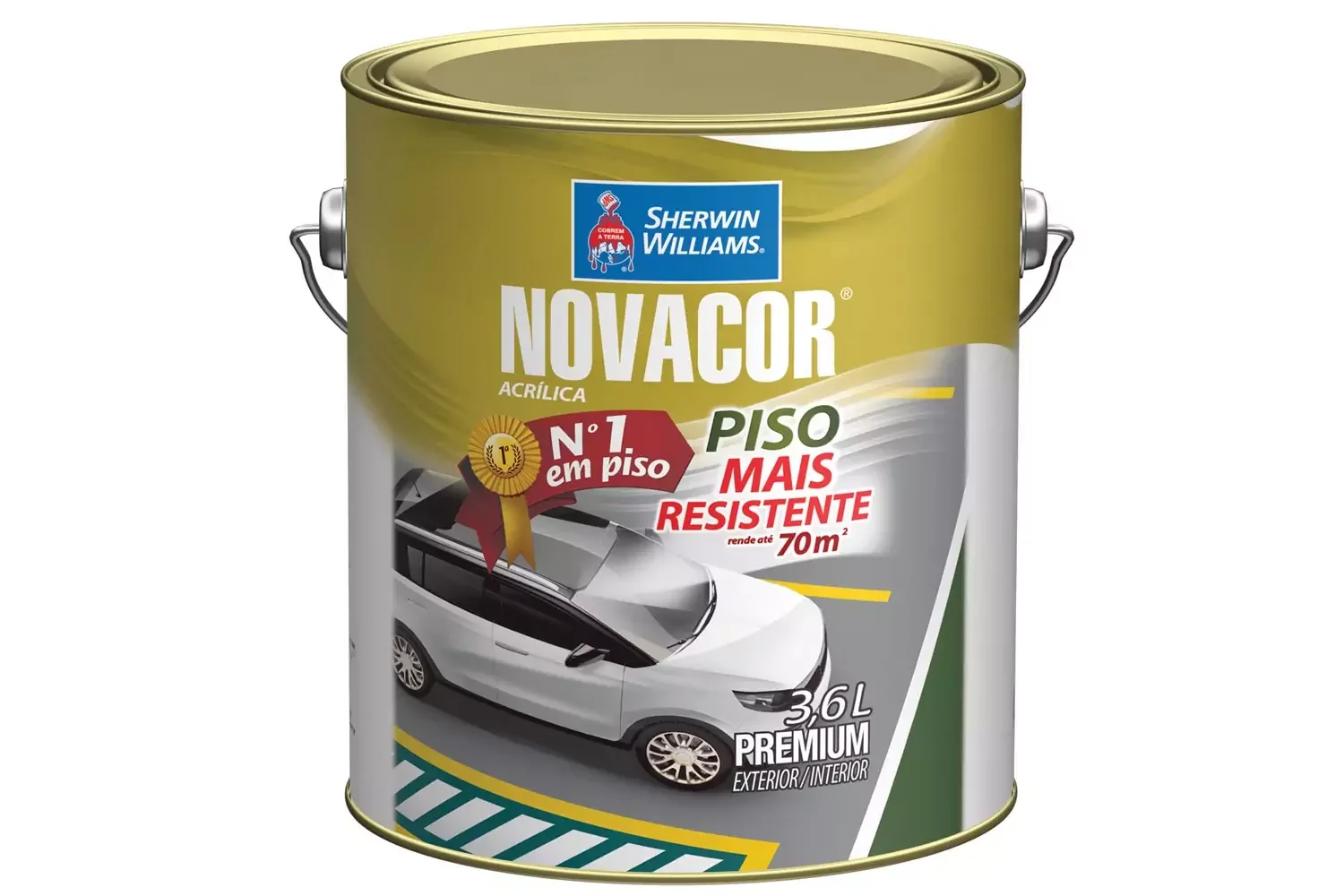 Tinta Acrílica Premium Fosca Novacor Piso Vermelha Segurança 18 L Sherwin-Williams