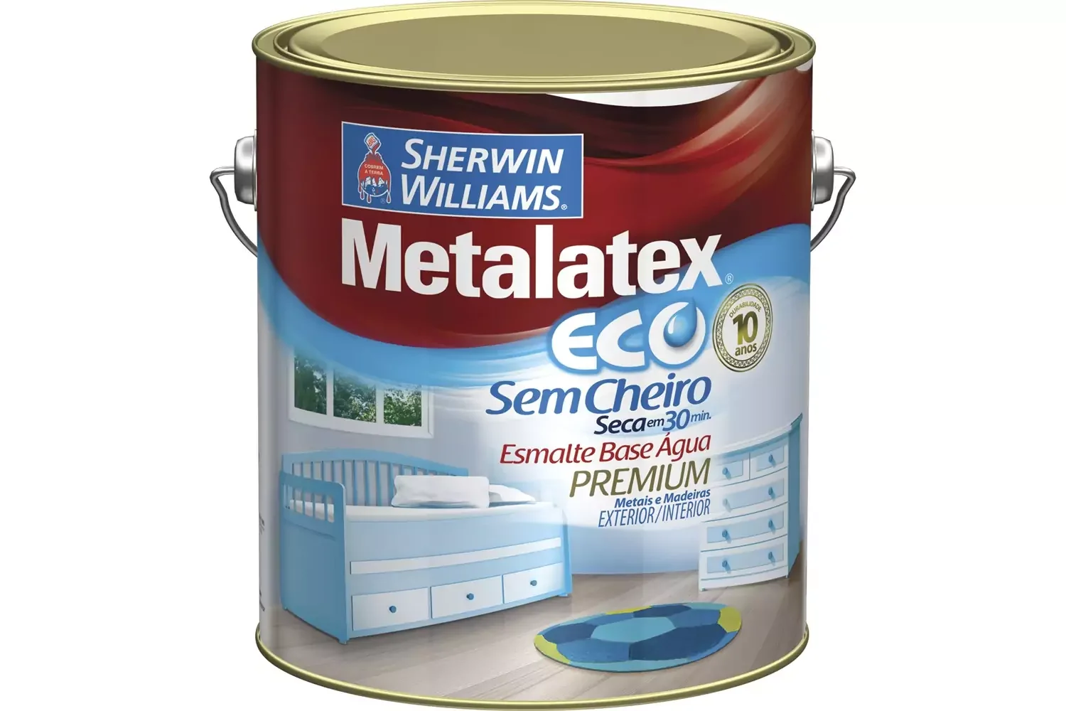 Tinta Eco Esmalte Alto Brilho Amarela Ouro 3,6 L Sherwin-Williams