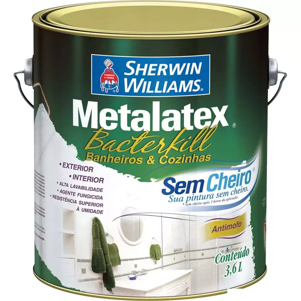 Tinta Látex Acrílica Bacterkill 3,6 L Sherwin-Williams