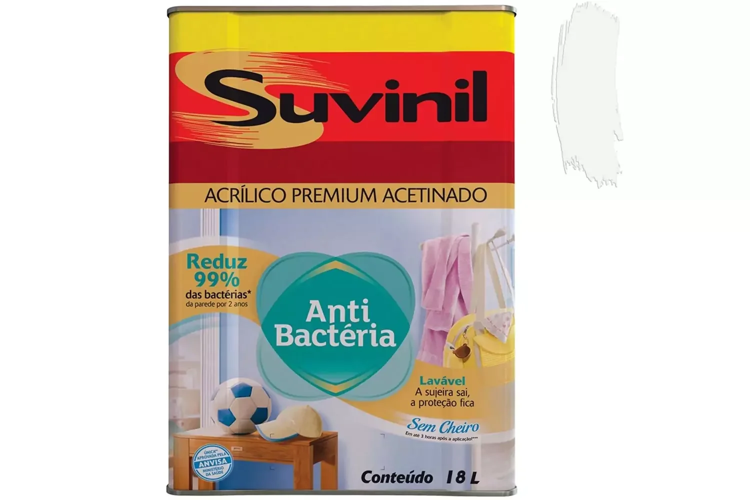 Tinta Acrílica Antibactéria Família Protegida Branca 18 L Suvinil