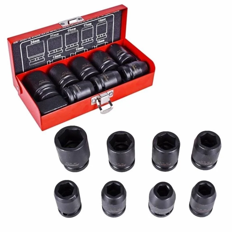 Jogo Soquete de Impacto Longo 1/2" 8 Peças Gedore