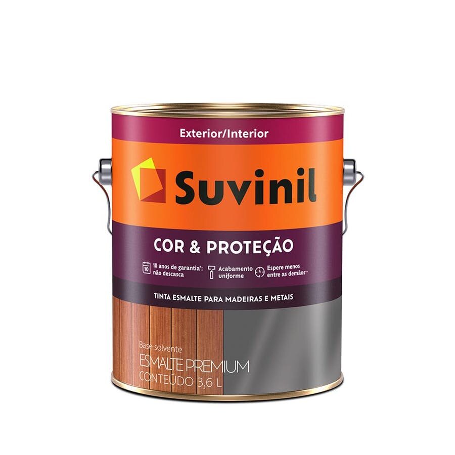 Tinta Esmalte Premium Acetinada Cor & Proteção Fosca Branca - Suvinil