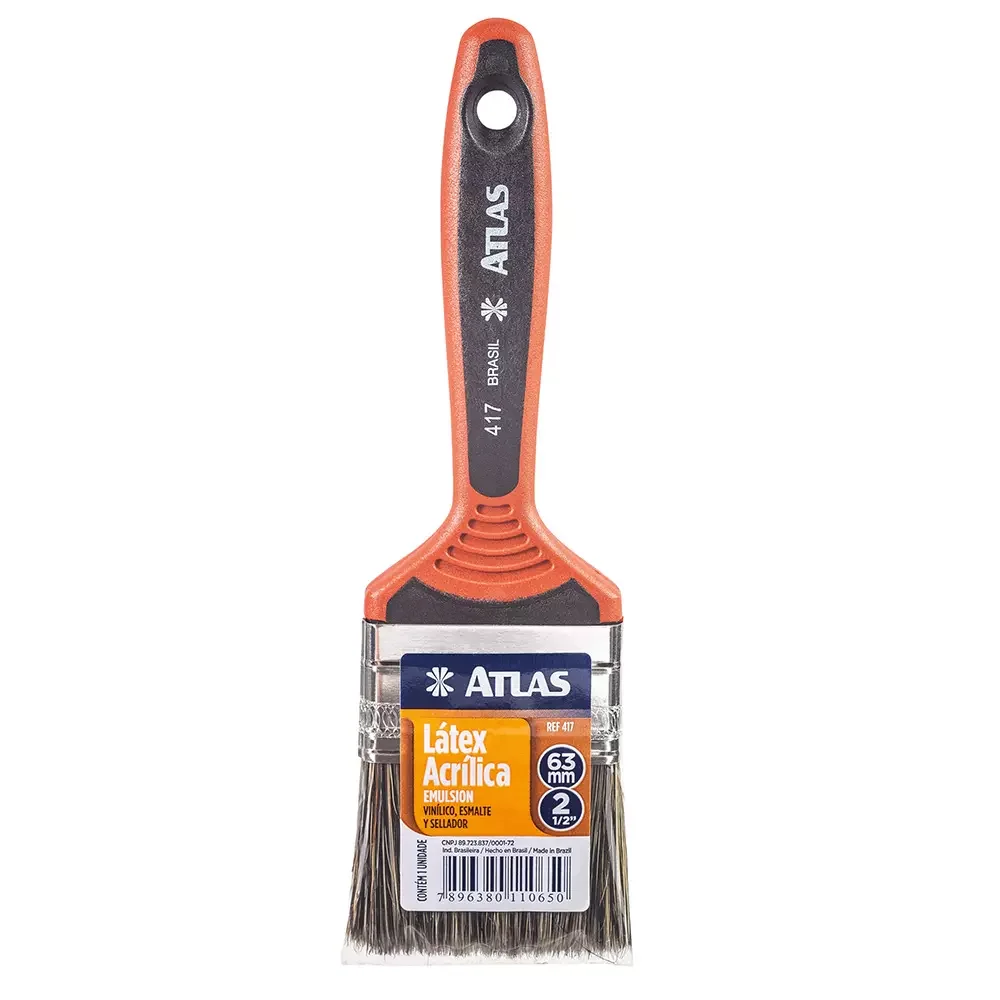 Trincha Dupla para Pintura Latexacril 1.1/2" 417 - Atlas Pincéis