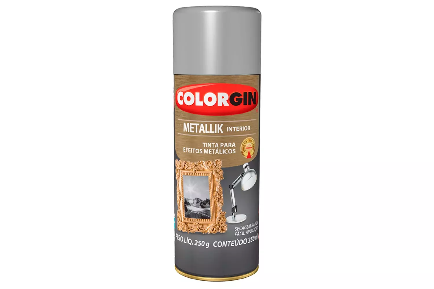 Spray Metallik Prata Colorgin