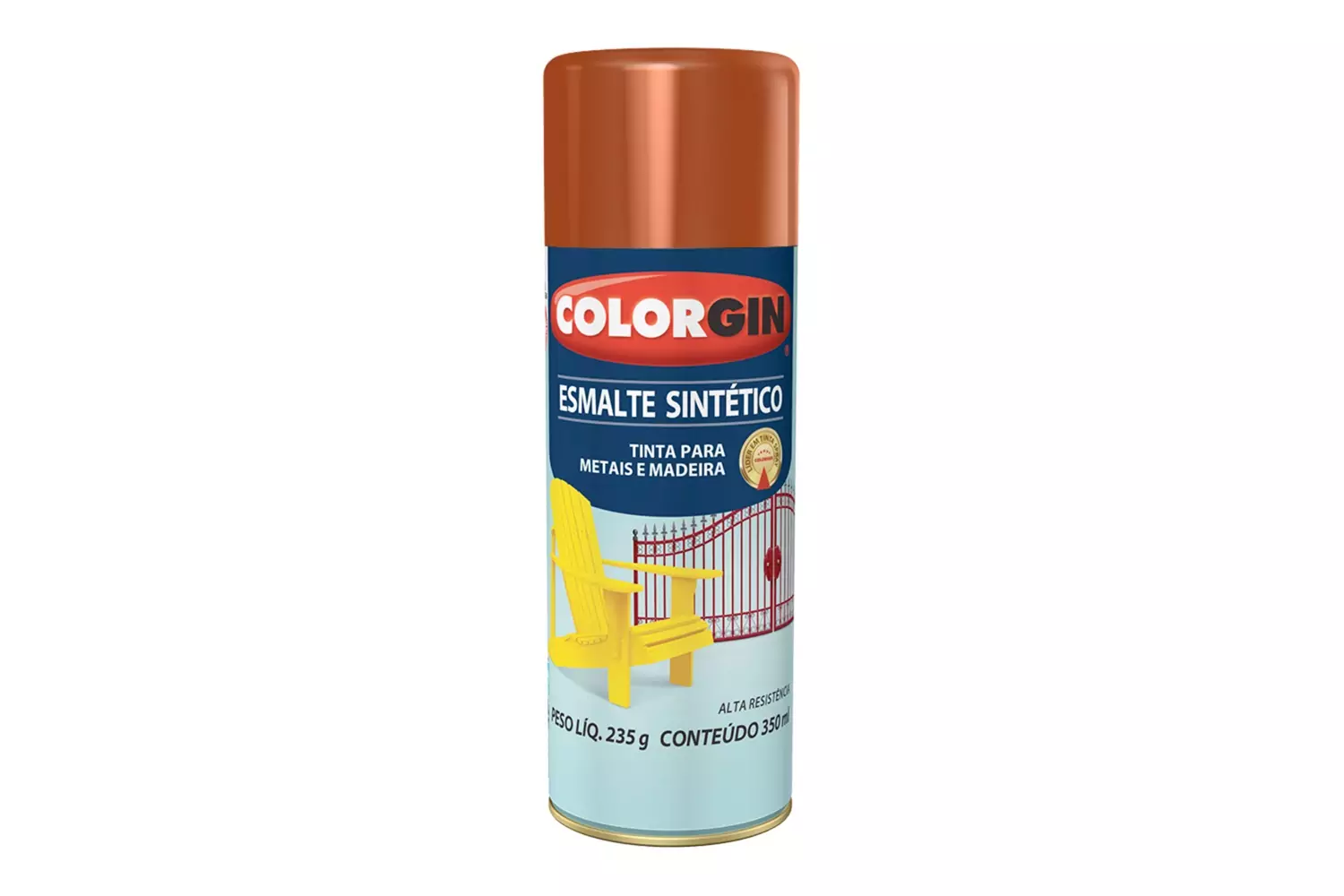 Spray de Esmalte Sintético Marrom Colorgin