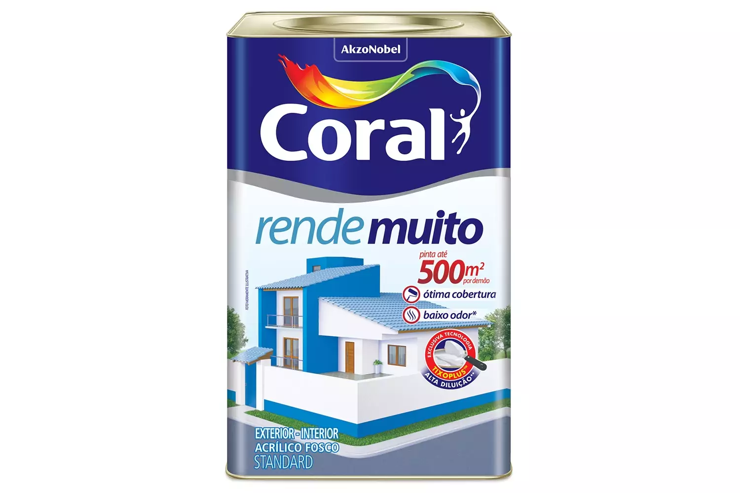 Tinta Acrílica Fosca Rende Muito Amarela 18 L Coral