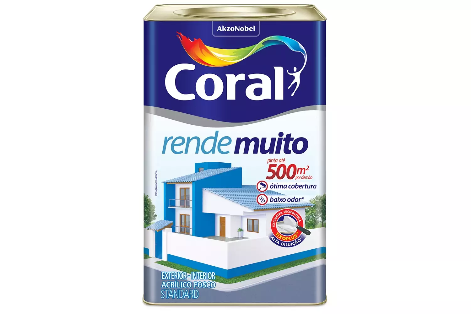 Tinta Acrílica Fosca Rende Muito Cromo Suave 18 L Coral