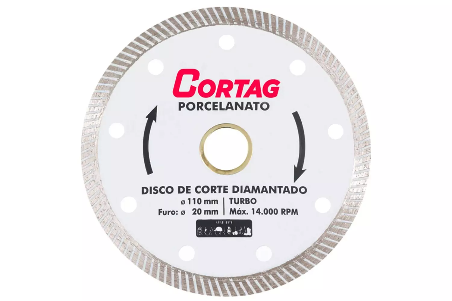 Disco Diamantado para Porcelanato 110 mm Cortag