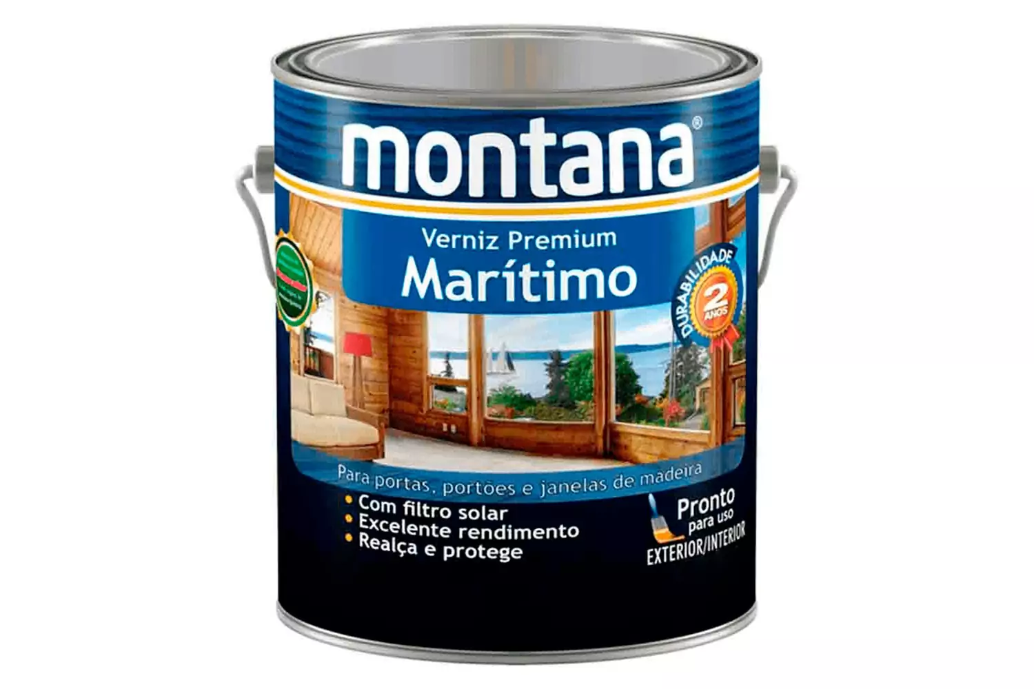 Verniz Marítimo Acetinado Natural 3,6 L Montana Química