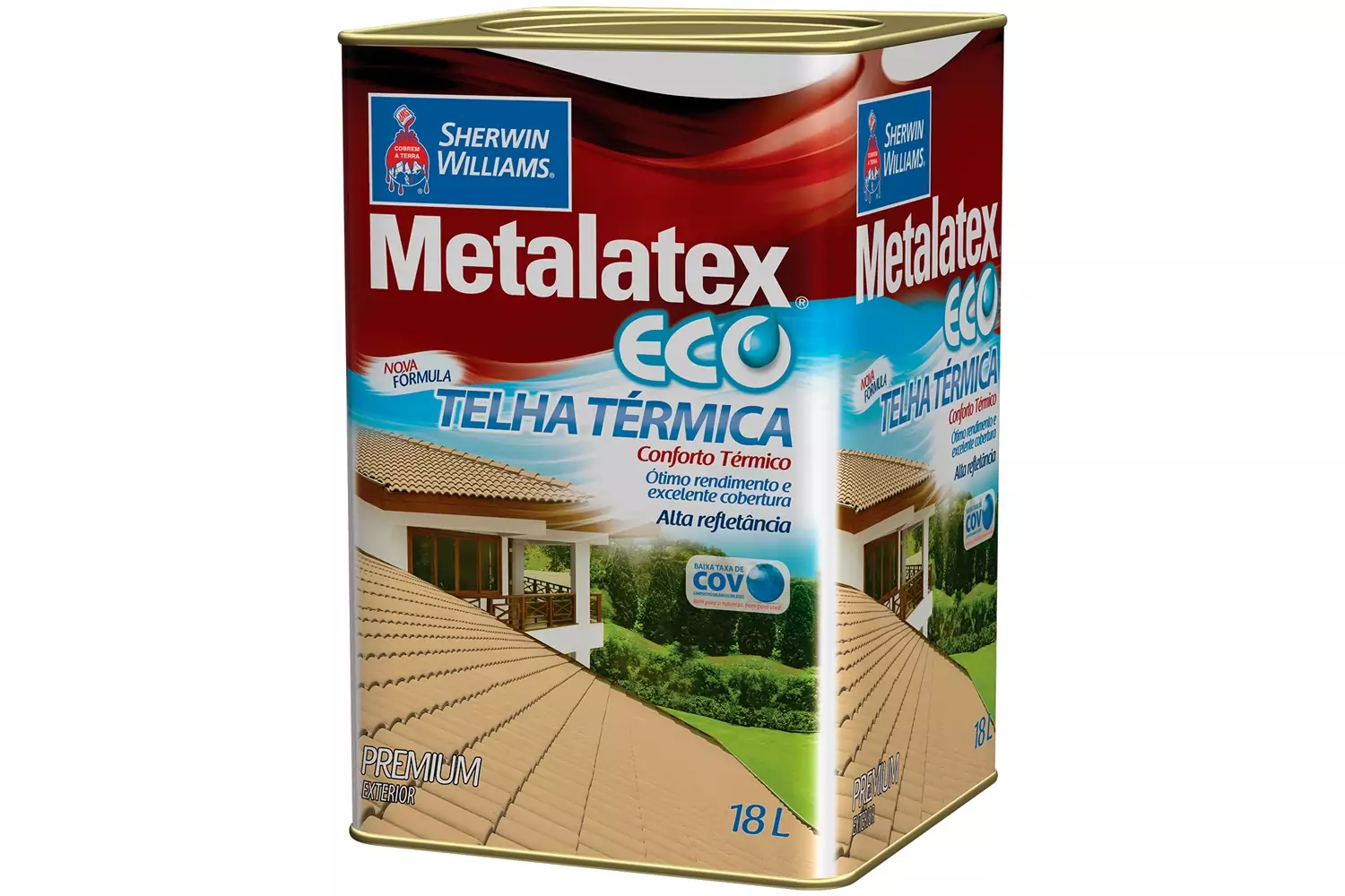 Tinta Brilhante Premium Metalex Eco Telha Térmica Cinza 18 L Sherwin-Williams