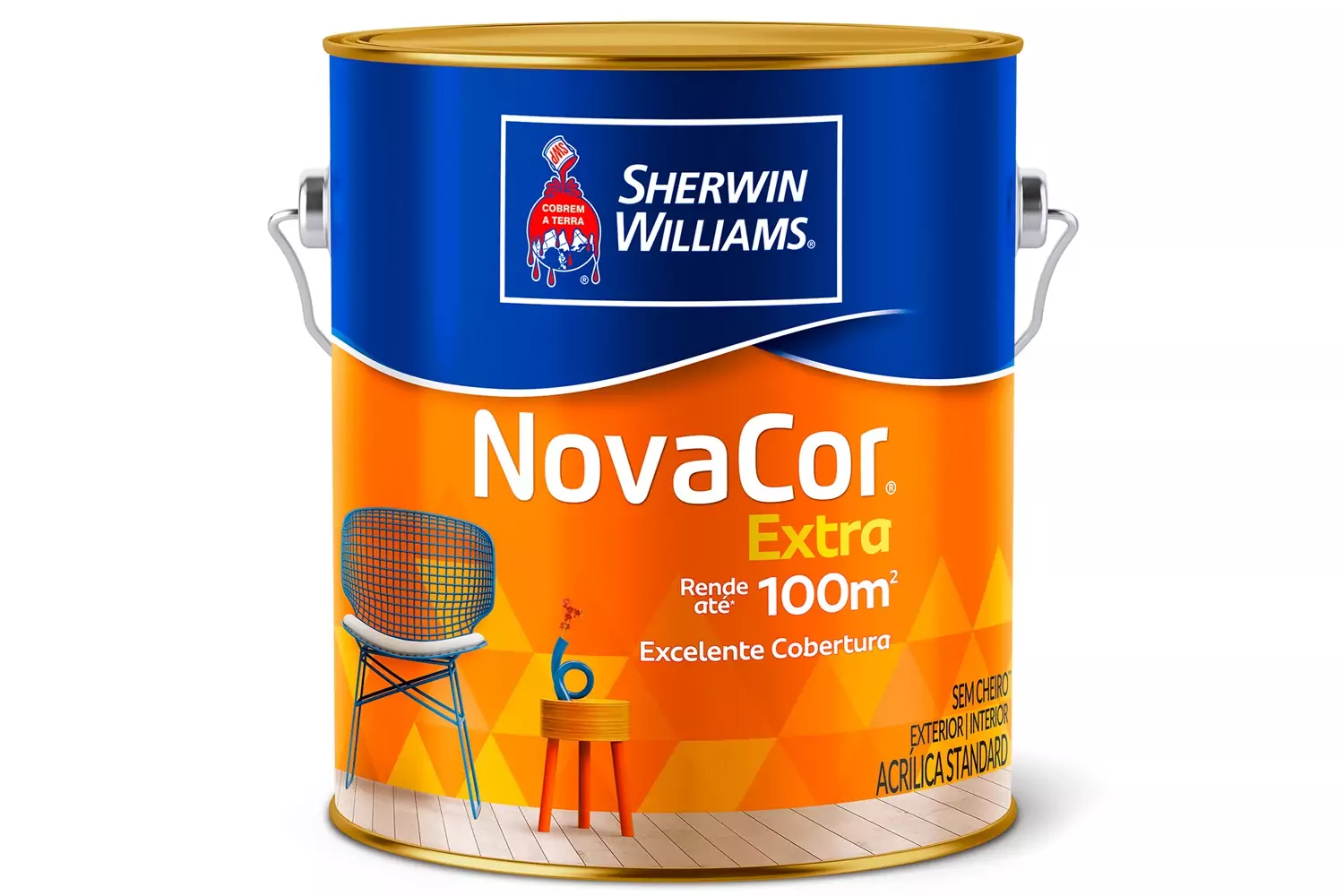 Tinta Acrílica Fosca Standard NovaCor Extra Azul Índigo 3,6 L Sherwin-Williams