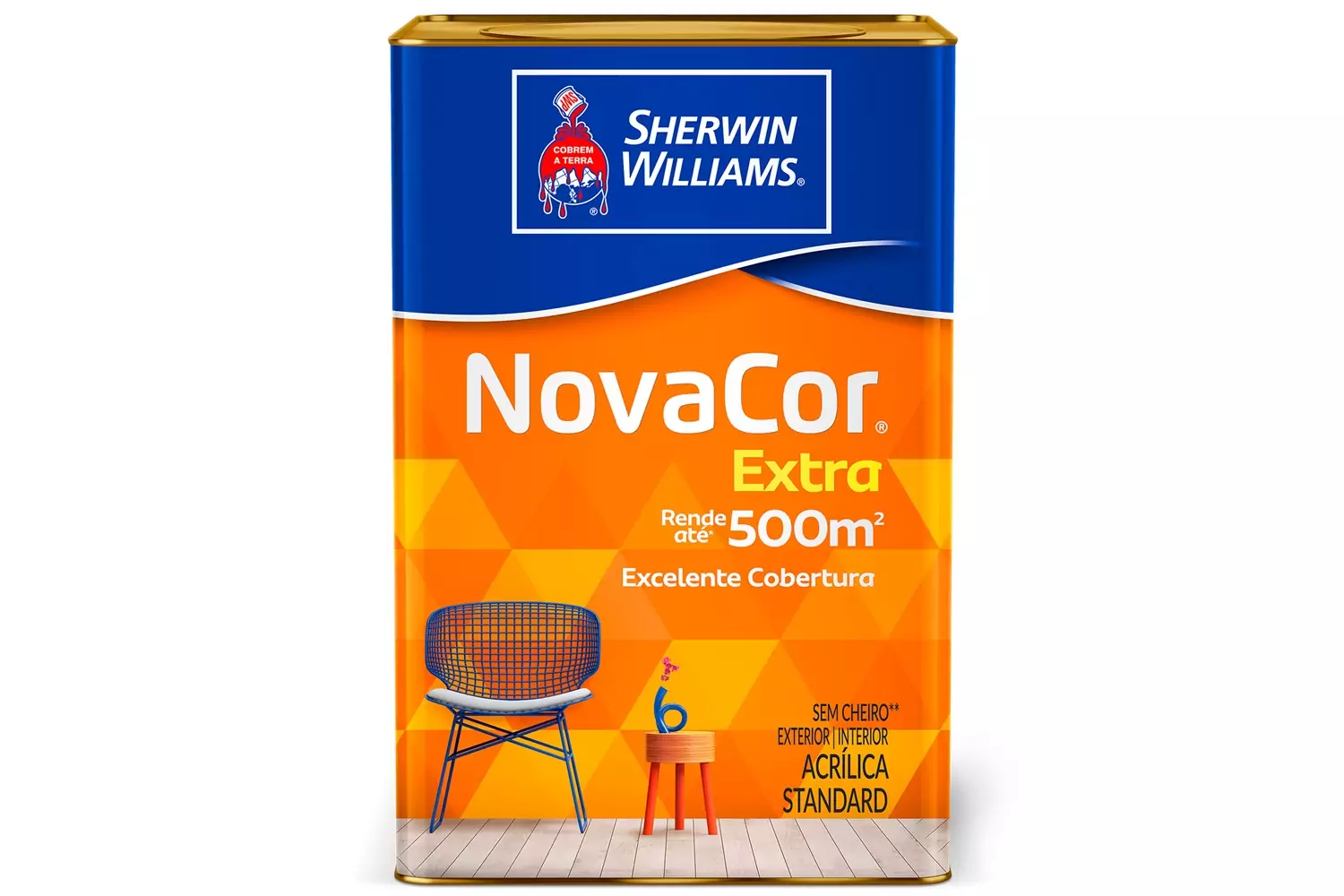 Tinta Acrílica Fosca Standard NovaCor Extra Azul Índigo 18 L Sherwin-Williams