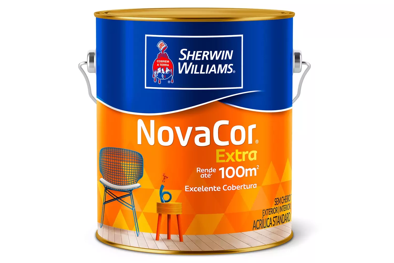 Tinta Acrílica Fosca Standard NovaCor Extra Tangerina 3,6 L Sherwin-Williams