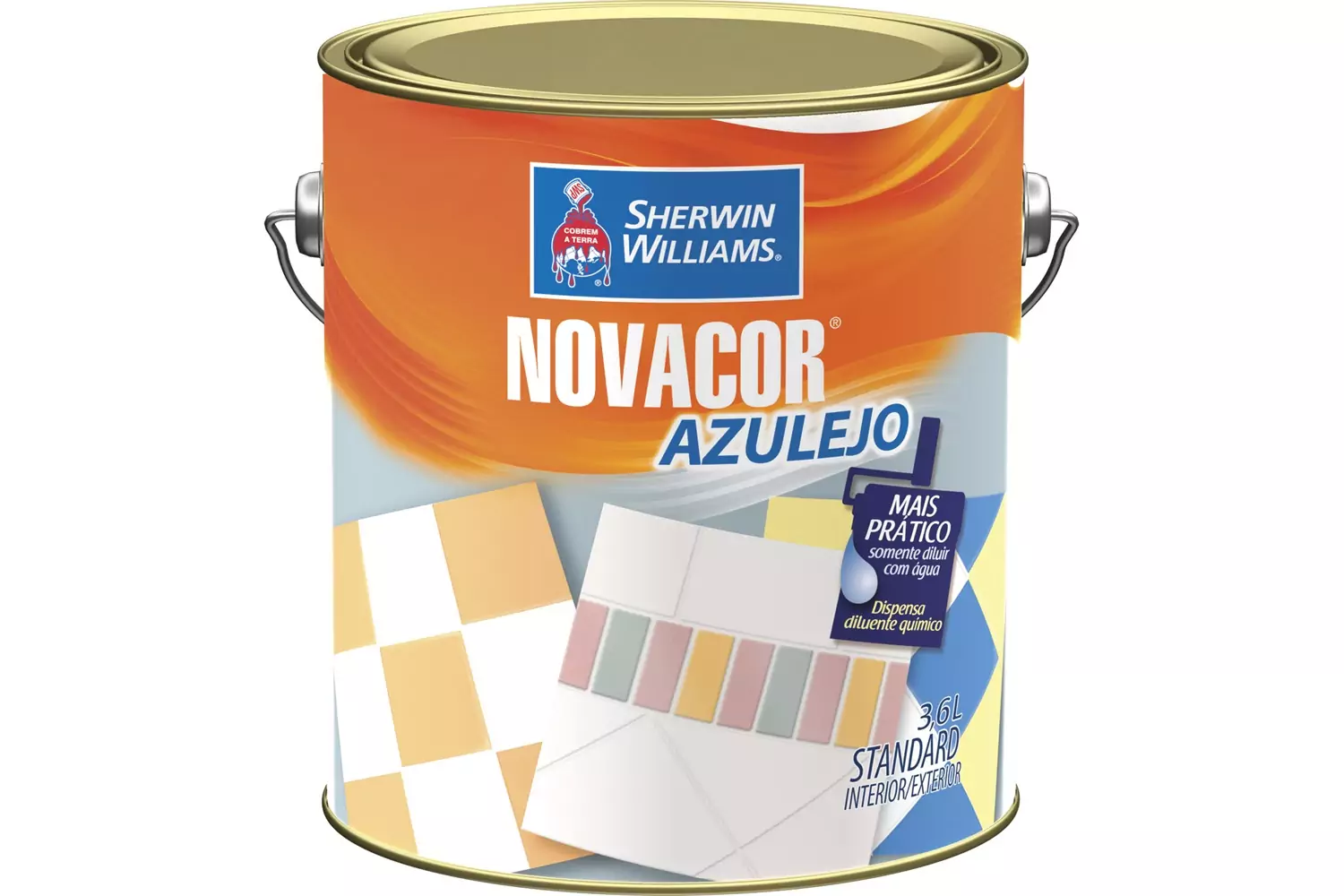Tinta Acrílica NovaCor Azulejo Branca 3,6 L Sherwin-Williams