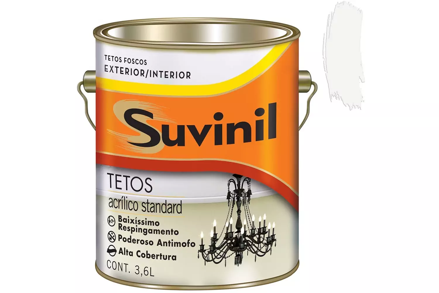 Tinta Acrílica para Tetos Branca 3,6 Litros Suvinil