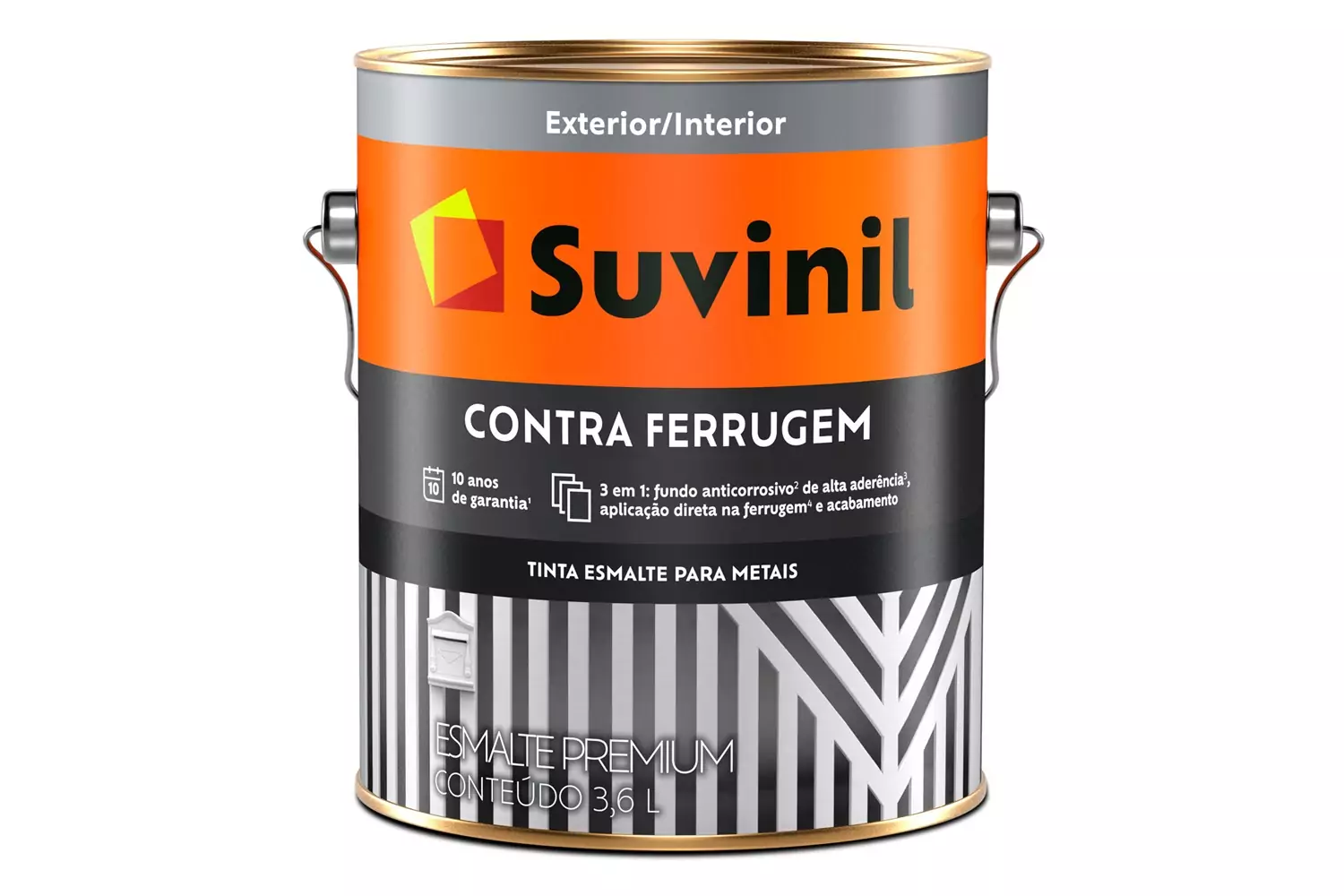 Esmalte Brilhante Contra Ferrugem Branco 3,6 L Suvinil