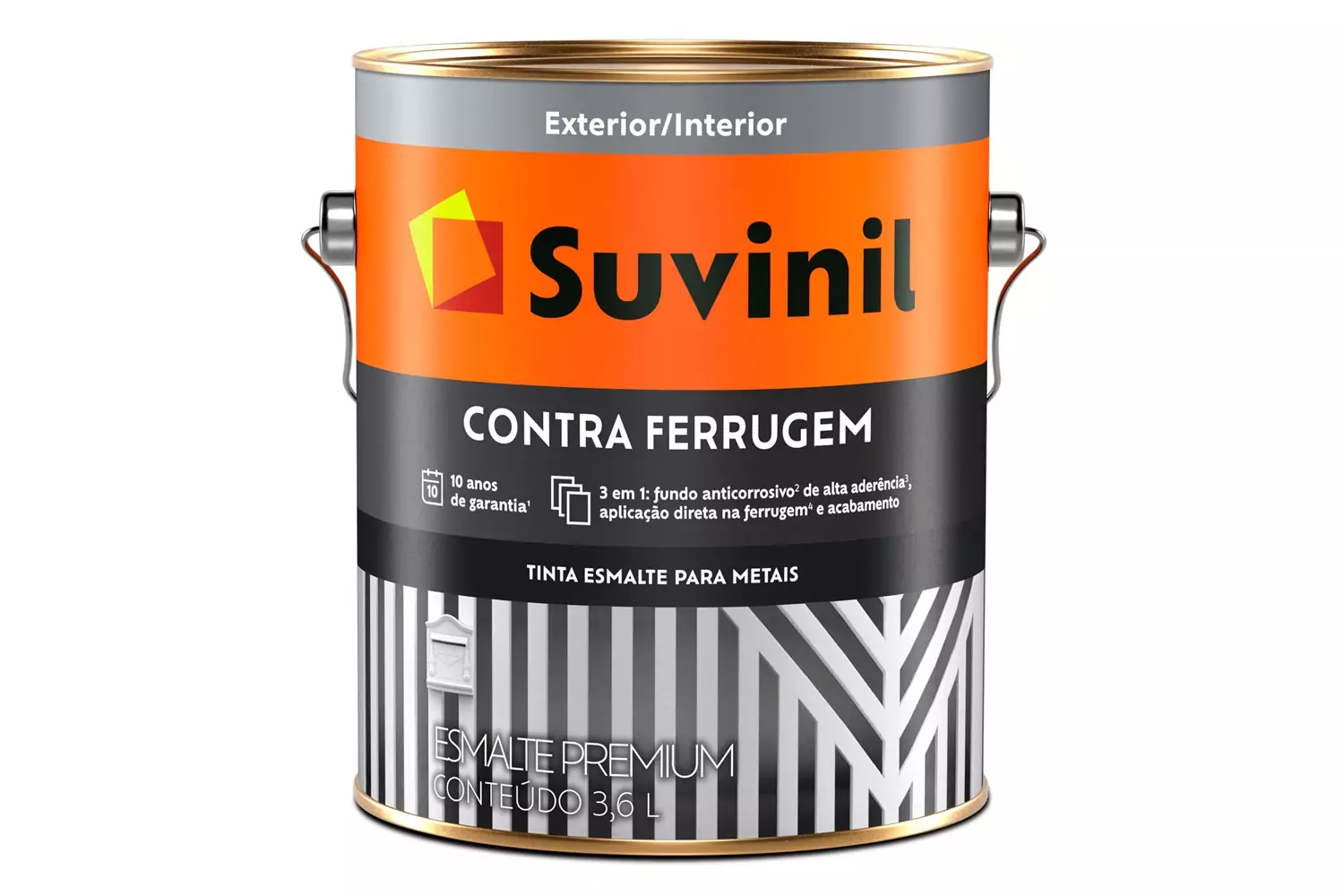 Esmalte Brilhante Contra Ferrugem Marrom 3,6 L Suvinil