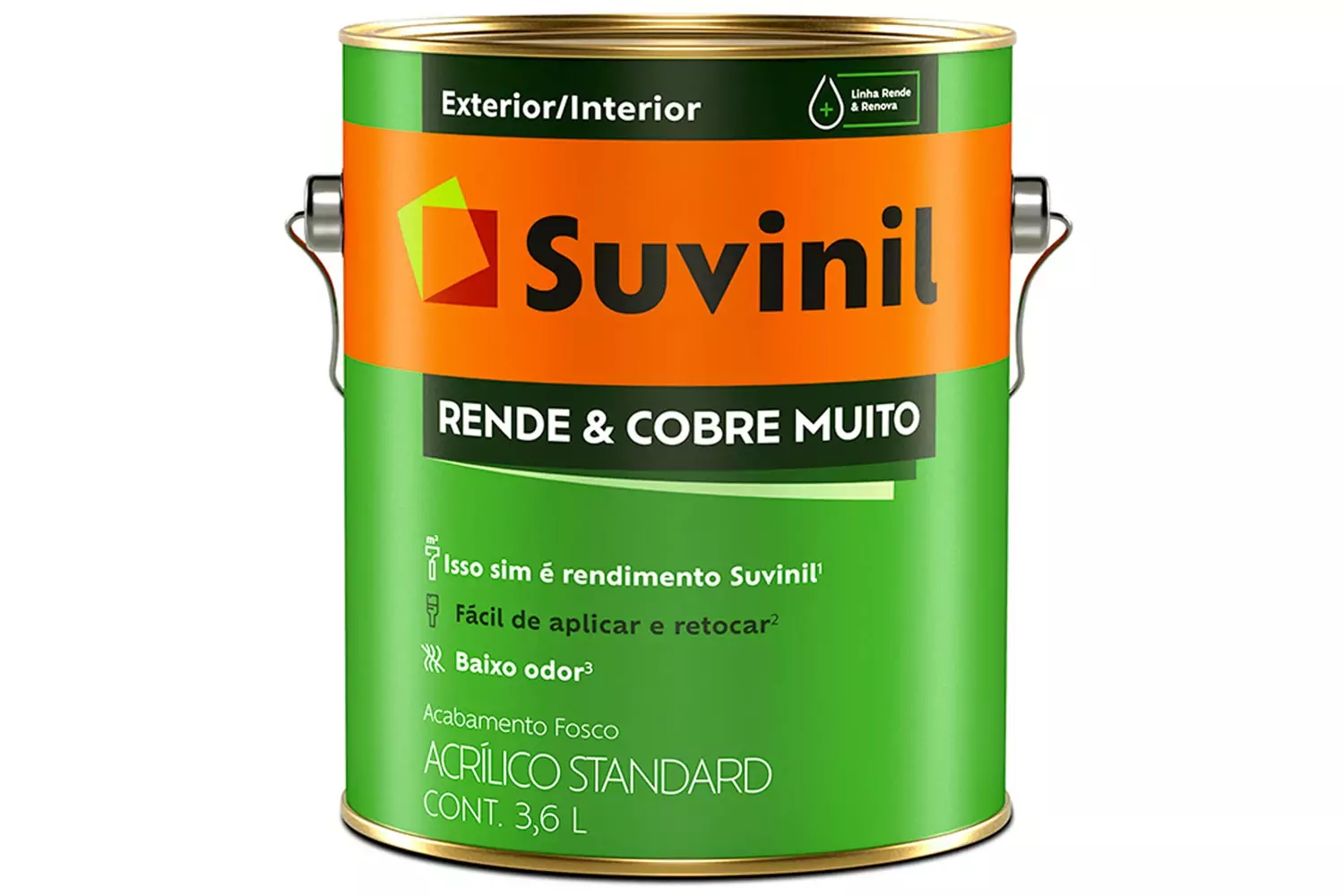 Tinta Acrílica Rende e Cobre Muito Uva Verde 3,6 Litros Suvinil