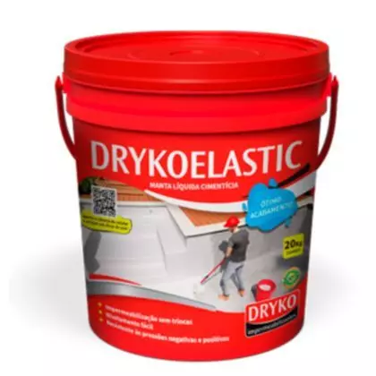 Impermeabilizante Cimentício - Drykoelastic 20Kg Balde - Cinza - Dryko