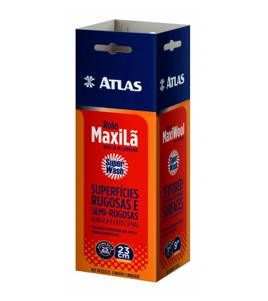 Rolo de Lã Natural para Pintura Maxila 23 cm Pincéis Atlas