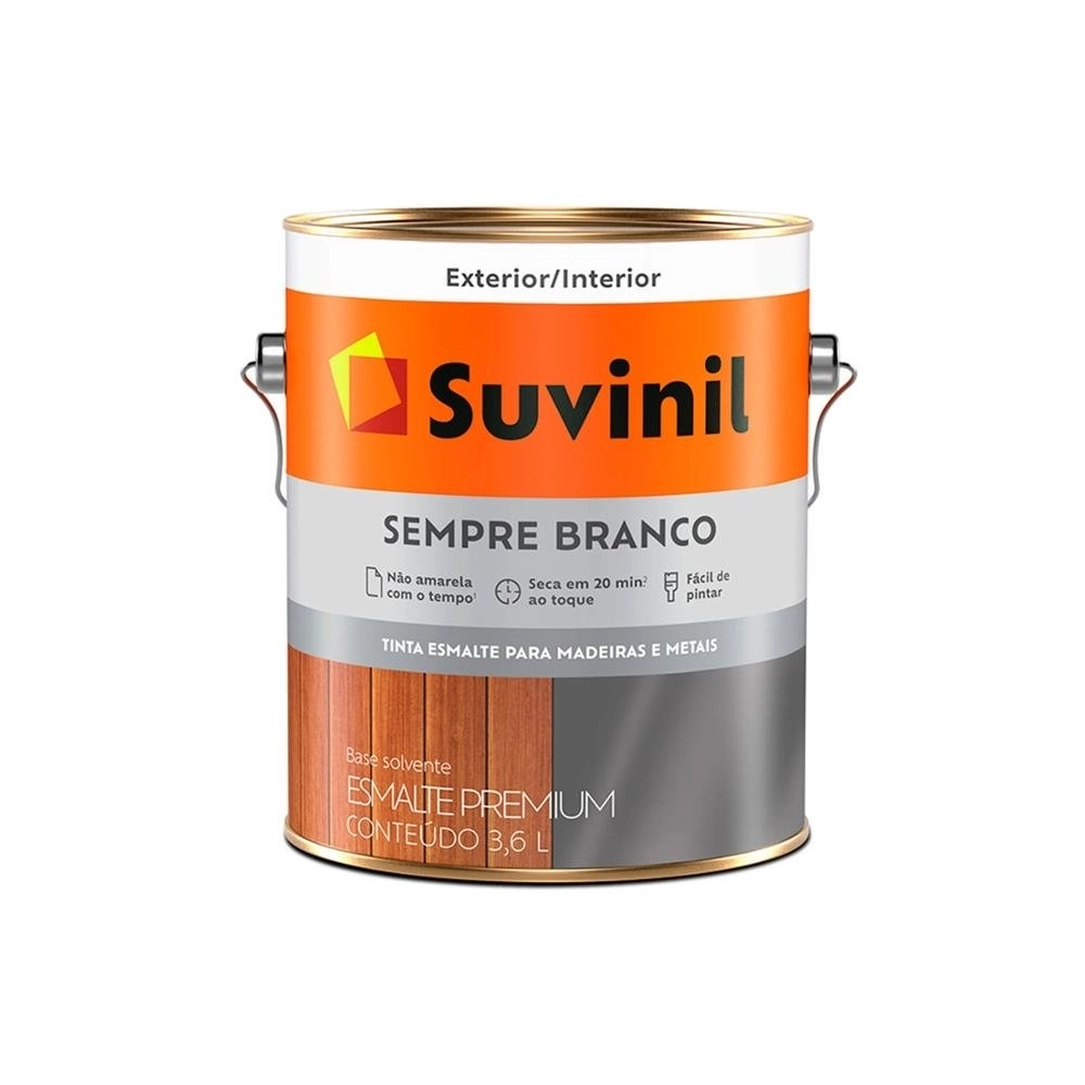 Esmalte Sempre Branco Brilhante 3,6L Suvinil