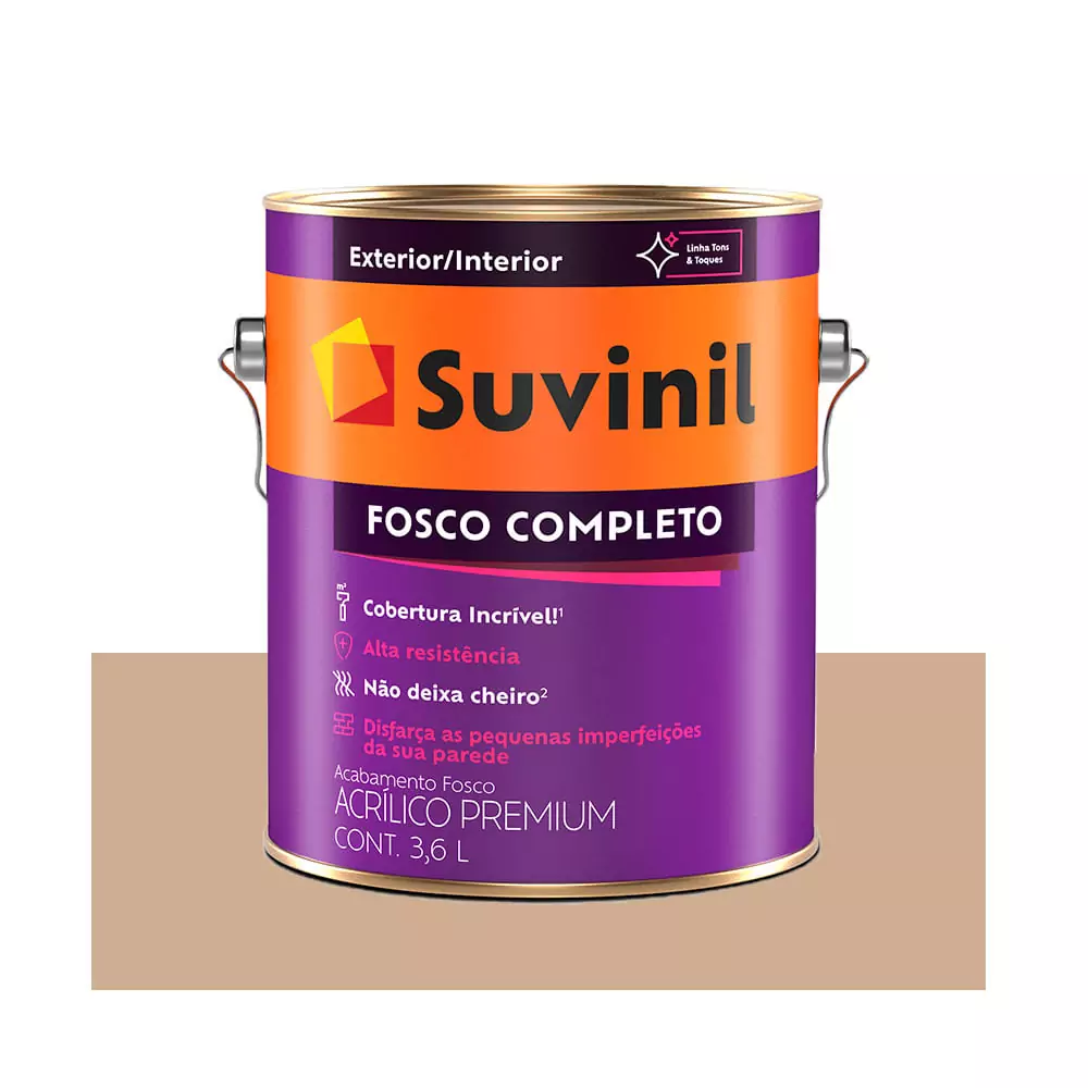 Tinta Látex Acrílico Fosco Completo 3,6 Litros Camurça Suvinil