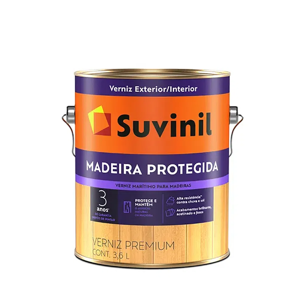 Verniz Marit Madeira Protegida Acetinado 3,6L Suvinil