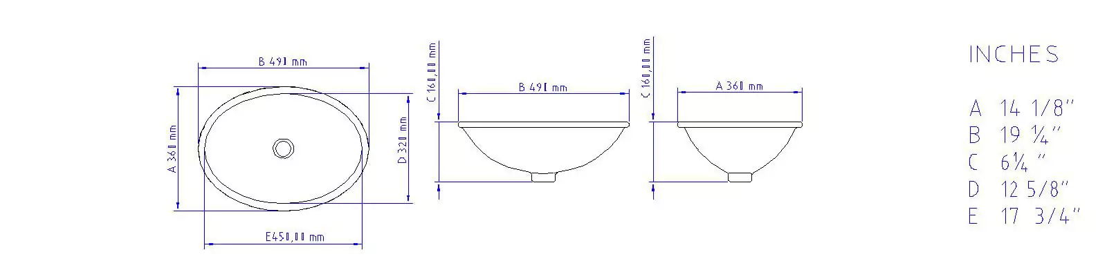 Cuba para Banheiro de Embutir Oval Branco Icasa