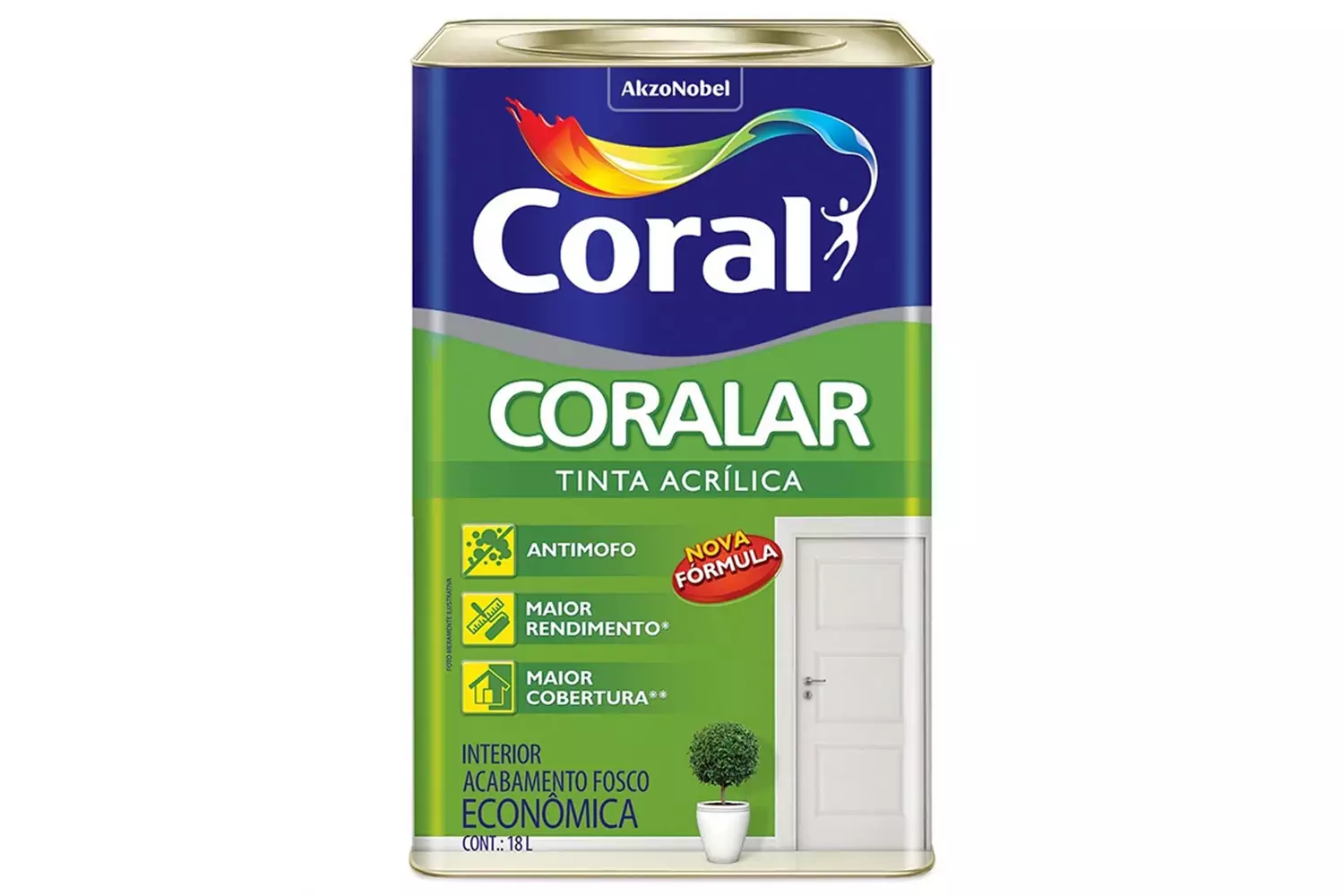 Tinta Acrílica Coralar Branco Neve 18 L Coral