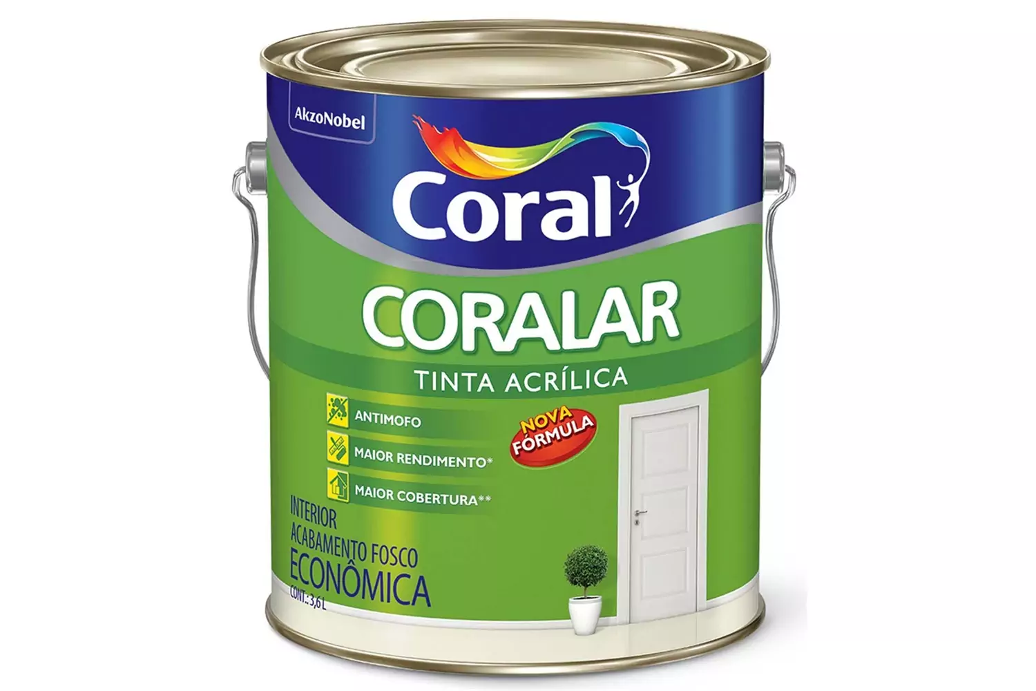 Tinta Acrílica Coralar Branco Neve 3,6 L Coral