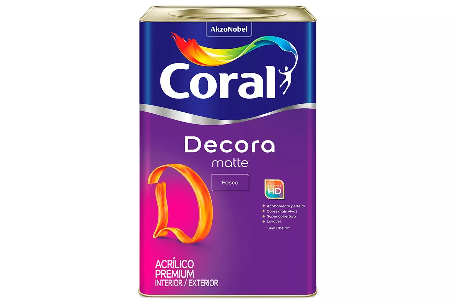 Tinta Acrílica Decora Branco Gelo Fosco 18 L Coral