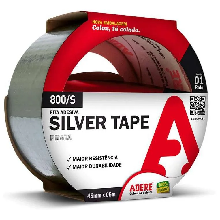 Fita Silver Tape 45 mm x 5 m Prata - 800S Adere